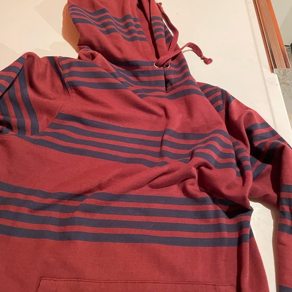 ⚡️Empyre Maroon Striped Pullover Hoodie US L ⚡️ - Picture 5 of 6